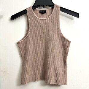 Marled Taupe Ribbed Tank Top